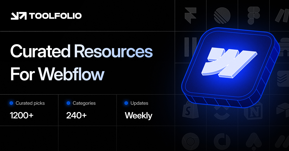 Tools that work with Webflow - TOOLFOLIO