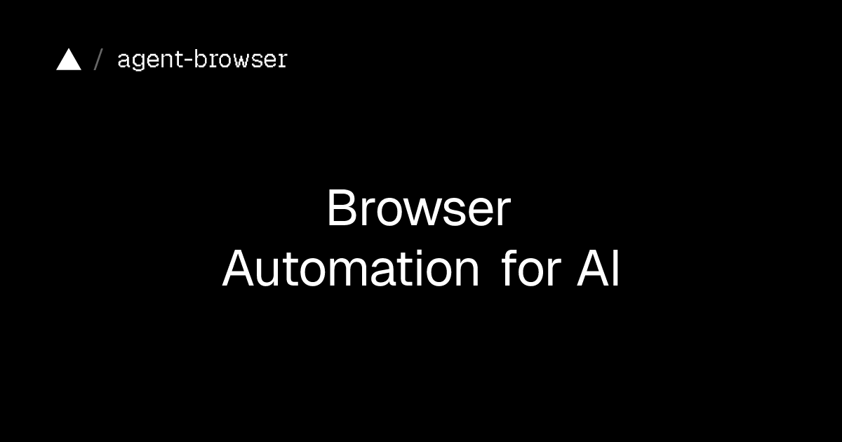 Agent Browser | Toolfolio